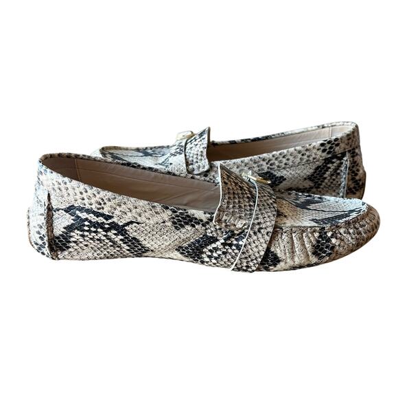 Cole Haan Driving Loafers Women's Size 7 Snakeskin Embossed Leather Slip On - Picture 2 of 8